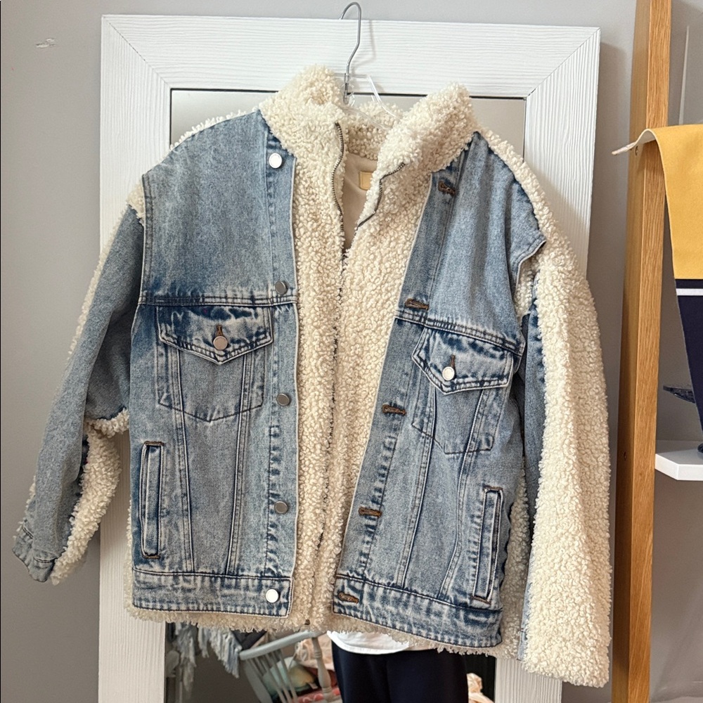 Blank NYC Sherpa-Lined Denim Jacket